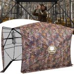 ANWEOR 360 Degree See Through Hunting Blind 3-4 Person Easy Pop Up Ground Blinds with Carrying Bag Portable Resilient Hunting Blind for Deer Hunting Turkey Hunting