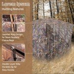 ANWEOR 360 Degree See Through Hunting Blind 3-4 Person Easy Pop Up Ground Blinds with Carrying Bag Portable Resilient Hunting Blind for Deer Hunting Turkey Hunting