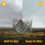 FLISSA Hunting Blind See-Through with Full-Opening Door, 3-4 Person Ground Camouflage Tent, 270 Degree, Portable and Durable 300D Reinforced Blind for Turkey, Deer, and Bear