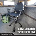 Black Sierra 360° Swivel Hunting Chair with Armrests