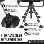 Black Sierra 360° Swivel Hunting Chair with Armrests