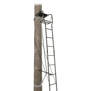 Guide Gear 15’ Single Shot Single Person Ladder Tree Stand with Grip Jaw System; Portable, Hunting Deer Season