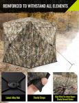 TIDEWE Hunting Blind, 360°Silent See Through Blind with Swing Door, 2-3 Person 300D Pop Up Ground Blind with Detachable Blackout Panel & Carrying Bag, Portable Resilient Hunting Tent for Deer Hunt