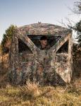 TIDEWE Hunting Blind, 360°Silent See Through Blind with Swing Door, 2-3 Person 300D Pop Up Ground Blind with Detachable Blackout Panel & Carrying Bag, Portable Resilient Hunting Tent for Deer Hunt