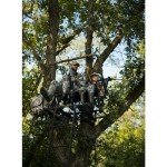 Muddy Nexus XTL 20 Foot Tall Climbing Safety System 2 Person Seat Deer Hunting Ladder Tree Stand with Flip Up Shooting Rail, Black