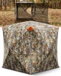 Holiwei Hunting Blind 360° Silent See Through Blind with Swing Door, 2-3 Person Pop Up Ground Blind with Carrying Bag, Portable Hunting Tent for Deer & Turkey Hunting