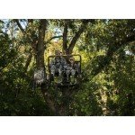 Muddy Nexus XTL 20 Foot Tall Climbing Safety System 2 Person Seat Deer Hunting Ladder Tree Stand with Flip Up Shooting Rail, Black