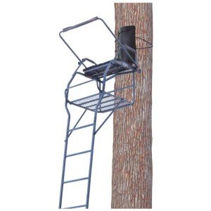 Guide Gear 18’ Jumbo Ladder Tree Stand for Hunting with Seat and Shooting Rest, Deer Hunting Accessories