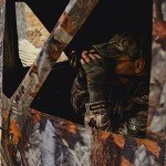 Barronett Blinds® Road Runner, Portable Hunting Blind, Pop-Up Hub Blind, Zipperless Windows, Lightweight, 2-Person, Bloodtrail® Woodland, 67” x 71” x 71”, RR200BT