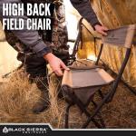 Black Sierra Folding Hunting Stool with Storage Pouch
