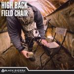 Black Sierra Folding Hunting Stool with Storage Pouch