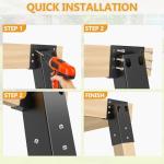 Heavy-Duty Metal Deer Blind Bracket Set - 4 Pack