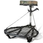 Hawk Mega Combat Hang On Tree Stand, Deer Stand with 24 x 30" Saddle Hunting Platform, Memory Foam Seat, & Safety Harness System
