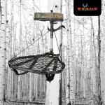 Hawk Mega Combat Hang On Tree Stand, Deer Stand with 24 x 30" Saddle Hunting Platform, Memory Foam Seat, & Safety Harness System