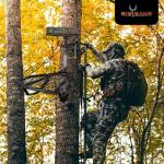 Hawk Mega Combat Hang On Tree Stand, Deer Stand with 24 x 30" Saddle Hunting Platform, Memory Foam Seat, & Safety Harness System