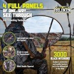 𝟮𝟬𝟮𝟰 𝐔𝐩𝐠𝐫𝐚𝐝𝐞𝐝 See Through Hunting Blind Ground, 3-4 Person Ground Blinds for Deer Hunting, 6-Sided Larger Pop Up Blinds, Camo Tent for Hunting Turkey with Carry Bag 84" x 74" x 78"H