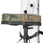 Hawk Mega Combat Hang On Tree Stand, Deer Stand with 24 x 30" Saddle Hunting Platform, Memory Foam Seat, & Safety Harness System