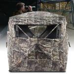 FLISSA Hunting Blind See-Through with Full-Opening Door, 3-4 Person Ground Camouflage Tent, 270 Degree, Portable and Durable 300D Reinforced Blind for Turkey, Deer, and Bear