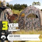 𝟮𝟬𝟮𝟰 𝐔𝐩𝐠𝐫𝐚𝐝𝐞𝐝 See Through Hunting Blind Ground, 3-4 Person Ground Blinds for Deer Hunting, 6-Sided Larger Pop Up Blinds, Camo Tent for Hunting Turkey with Carry Bag 84" x 74" x 78"H