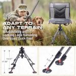 360-Degree Swivel Hunting Chair with Adjustable Height