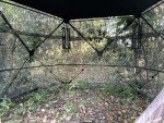 Extra Large Hunting Blind 4 Person with Portable Hunting Chair, 288 Degree See Through Pop up Ground Blinds for Deer Turkey Duck Hunting, Bow Hunting Adjust Windows with Silent Zipper
