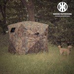 KNINE OUTDOORS Hunting Blind with Hunting Chair, Deer Blind, 2-3 Person Pop Up Ground Blinds for Deer Hunting 270 Degree, Portable Resilient Hunting Tent for Deer & Turkey Hunting