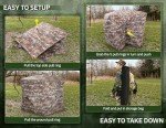 Vibemo Hunting Blind 270° See Through Ground Blind, 2-3 Person Pop-up Portable Deer Blind with Carring Bag，D Shaped and Full Open Door, Camouflage Hunting Tent for Deer & Turkey Hunting