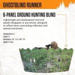 GhostBlind Runner 26" 6-Panel Ground Hunting Blind and Accessories, Ideal for Turkey and Deer Hunting