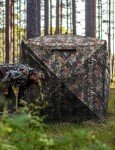 TIDEWE Hunting Blind See Through with Carrying Bag, 2-3 Person Pop Up Ground Blinds 270 Degree, 300D Portable Resilient Hunting Tent for Deer & Turkey Hunting (Camouflage)