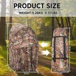 XProudeer Hunting Blind Hunting Chair Ground Blind See Through Deer Blinds Portable Camouflage Pop Up Blinds