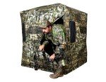 Primos Hunting Blind Double Bull SurroundView MAX, Full 180° One-Way See-Through View with Built-in Sun Visor in Truth Camo