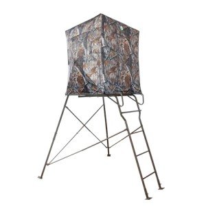 VENATIC 6' Tripod Hunting Tower Blind, 2-Man Stand Elevated with 4' x 4' Platform for Deer Hunting, Antelope and Elk