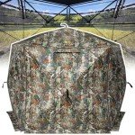 Hunting Blind for 3-4 People, 288 Degree See Through Hunting Ground Blind with Silent Zipper Pop Up Ground Blinds Portable Resilient Hunting Tent for Deer Hunting