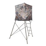 VENATIC 6' Tripod Hunting Tower Blind, 2-Man Stand Elevated with 4' x 4' Platform for Deer Hunting, Antelope and Elk