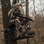 Hawk Kickback LVL Durable Steel Hang-On Adjustable Hunting Game Deer Tree Stand with Oversized Platform and Leg Extension Footrest, Black (2 Pack)
