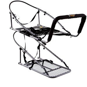 OL'MAN TREESTANDS Multi-Vision Climbing Stand, Steel Construction with 21" Wide Net Seat, Gray, One Size (COM-04)