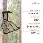 Big Game Captain XC Hang-On Treestand, Lightweight Steel Construction with 14 x 8 in. Flip-Back Flex-Tek Seat, 300 lbs Weight Rating,