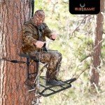 Big Game Captain XC Hang-On Treestand, Lightweight Steel Construction with 14 x 8 in. Flip-Back Flex-Tek Seat, 300 lbs Weight Rating,