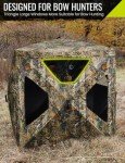 TIDEWE Hunting Blind 270°See Through with Silent Magnetic Door & Sliding Windows, 2-3 Person Pop Up Ground Blind with Carrying Bag, 300D Portable Resilient Hunting Tent for Deer Hunting(Camouflage)