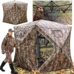 Your Choice Hunting Blind See Through 270 Degree, 2-3 Person Pop Up Deer Blind Ground Blind Turkey Blind, Portable Pop Up Hunting Tent, Hunting Gear (Dark Camouflage)