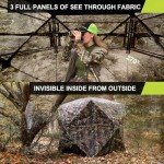 Your Choice Hunting Blind See Through 270 Degree, 2-3 Person Pop Up Deer Blind Ground Blind Turkey Blind, Portable Pop Up Hunting Tent, Hunting Gear (Dark Camouflage)
