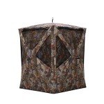 Barronett Blinds Prowler 300, Portable Hunting Blind, Tall Hub Blind, Shoot While Standing, Lightweight, 2-Person, Bloodtrail Woodland, 80” x 75” x 75”, PR300BT