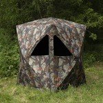 Barronett Blinds Prowler 300, Portable Hunting Blind, Tall Hub Blind, Shoot While Standing, Lightweight, 2-Person, Bloodtrail Woodland, 80” x 75” x 75”, PR300BT