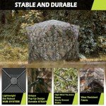 Your Choice Hunting Blind See Through 270 Degree, 2-3 Person Pop Up Deer Blind Ground Blind Turkey Blind, Portable Pop Up Hunting Tent, Hunting Gear (Dark Camouflage)