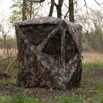 Barronett Blinds Prowler 300, Portable Hunting Blind, Tall Hub Blind, Shoot While Standing, Lightweight, 2-Person, Bloodtrail Woodland, 80” x 75” x 75”, PR300BT
