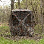 Barronett Blinds Prowler 300, Portable Hunting Blind, Tall Hub Blind, Shoot While Standing, Lightweight, 2-Person, Bloodtrail Woodland, 80” x 75” x 75”, PR300BT