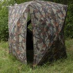 Barronett Blinds Prowler 300, Portable Hunting Blind, Tall Hub Blind, Shoot While Standing, Lightweight, 2-Person, Bloodtrail Woodland, 80” x 75” x 75”, PR300BT