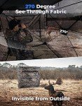 KEMIMOTO Hunting Blind Ground for 2-3 Person See Through Blinds for Deer Hunting 270 Degree Pop Up Portable Camo Tent for Turkey Hunting