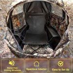 WTVIDAS Hunting Blinds with Chair, Pop Up Ground Blinds Portable 1-Person Hunting Tent for Deer & Turkey Hunting