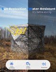KEMIMOTO Hunting Blind Ground for 2-3 Person See Through Blinds for Deer Hunting 270 Degree Pop Up Portable Camo Tent for Turkey Hunting